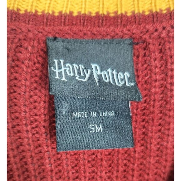 Harry Potter Women's Sz. S Red & Gold Gryffindor Sweater Dress - Picture 2 of 8